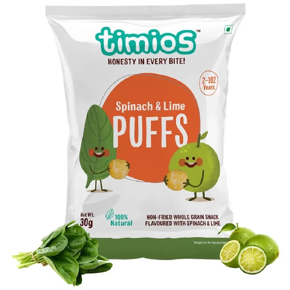 Timios Puffs - Spinach & Lime, 30 g-7.webp